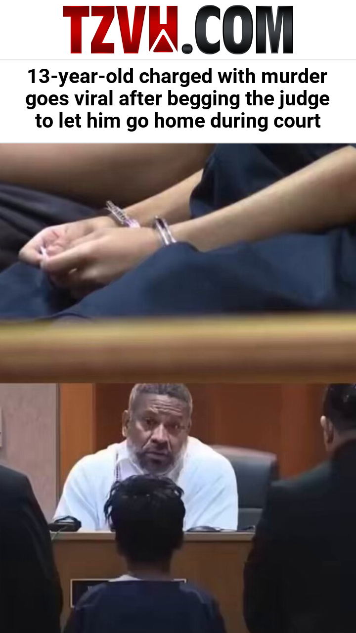 13-year-old charged with murder goes viral after begging the judge to let him go home during court