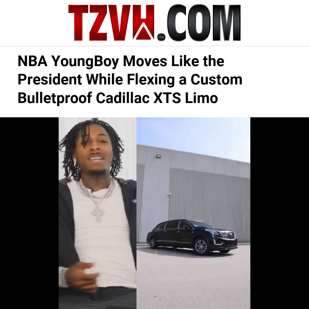 NBA YoungBoy Moves Like the President While Flexing a Custom Bulletproof Cadillac XTS Limo