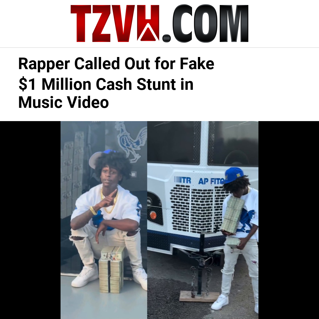 Rapper Called Out for Fake $1 Million Cash Stunt in Music Video