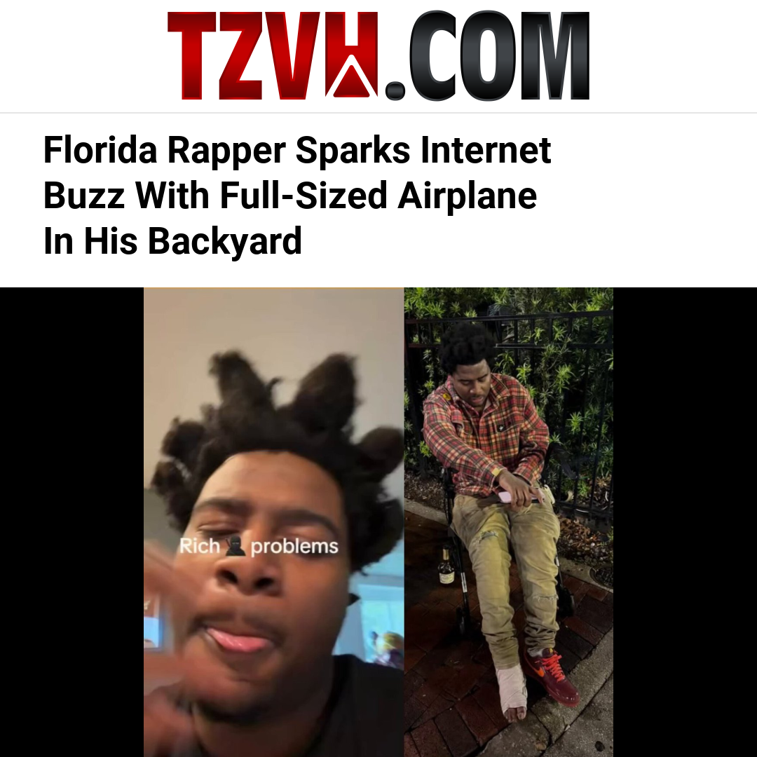 Florida Rapper Sparks Internet Buzz With Full-Sized Airplane In His Backyard