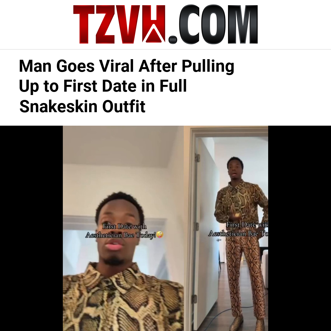 Man Goes Viral After Pulling Up to First Date in Full Snakeskin Outfit