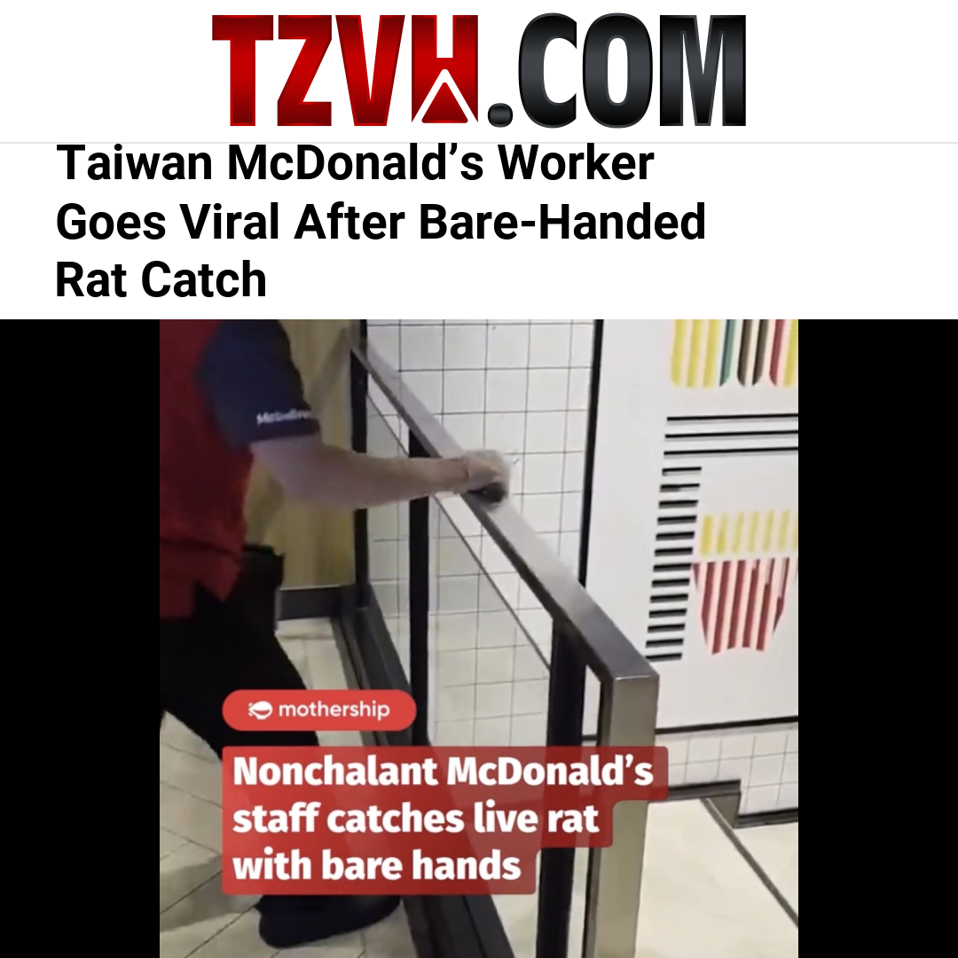 Taiwan McDonald’s Worker Goes Viral After Bare-Handed Rat Catch