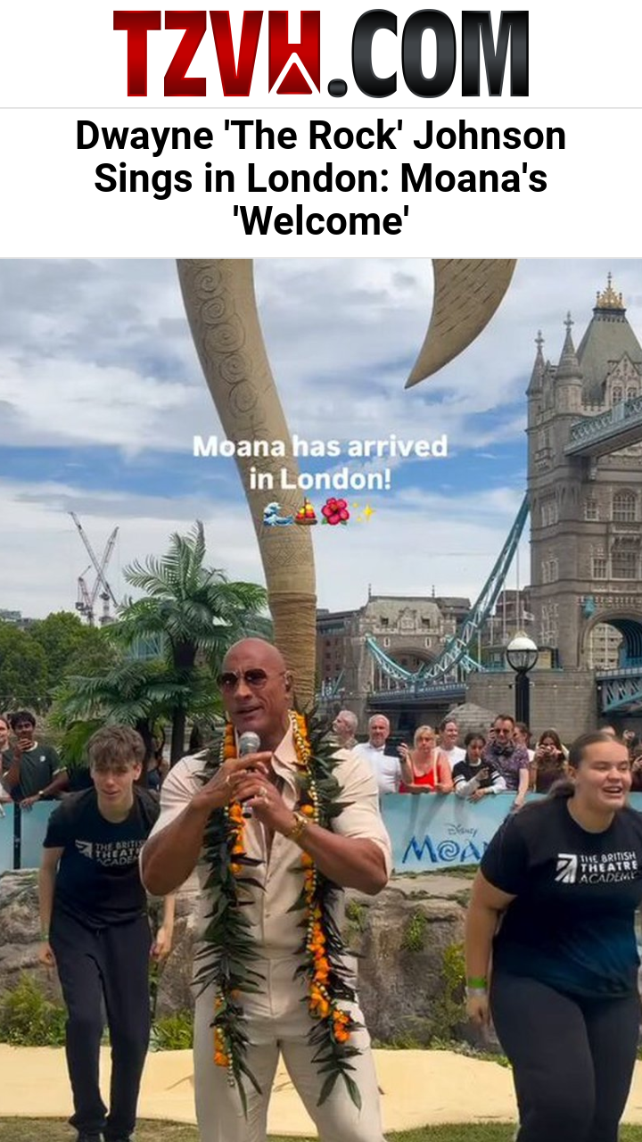 Dwayne 'The Rock' Johnson Sings in London: Moana's 'Welcome'
