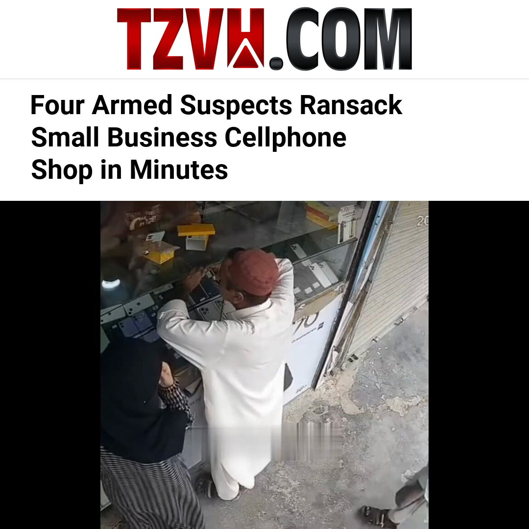 Four Armed Suspects Ransack Small Business Cellphone Shop in Minutes