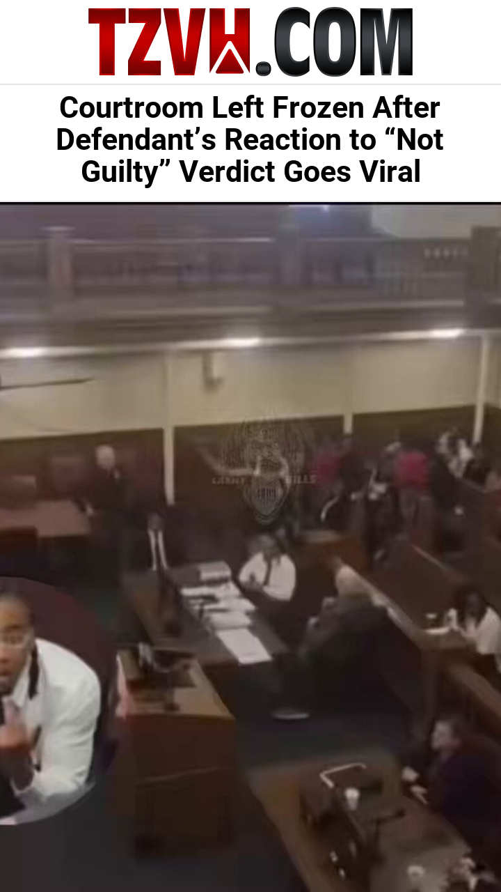 Courtroom Left Frozen After Defendant’s Reaction to “Not Guilty” Verdict Goes Viral