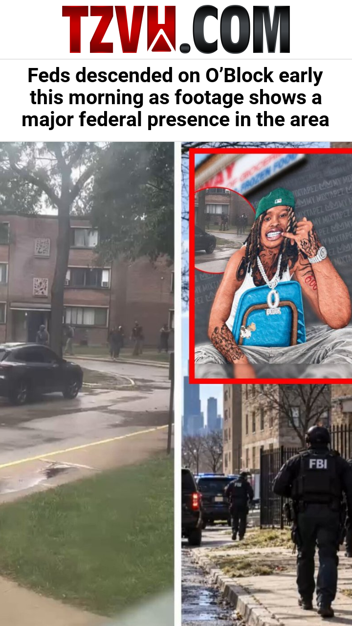 Feds descended on O’Block early this morning as footage shows a major federal presence in the area