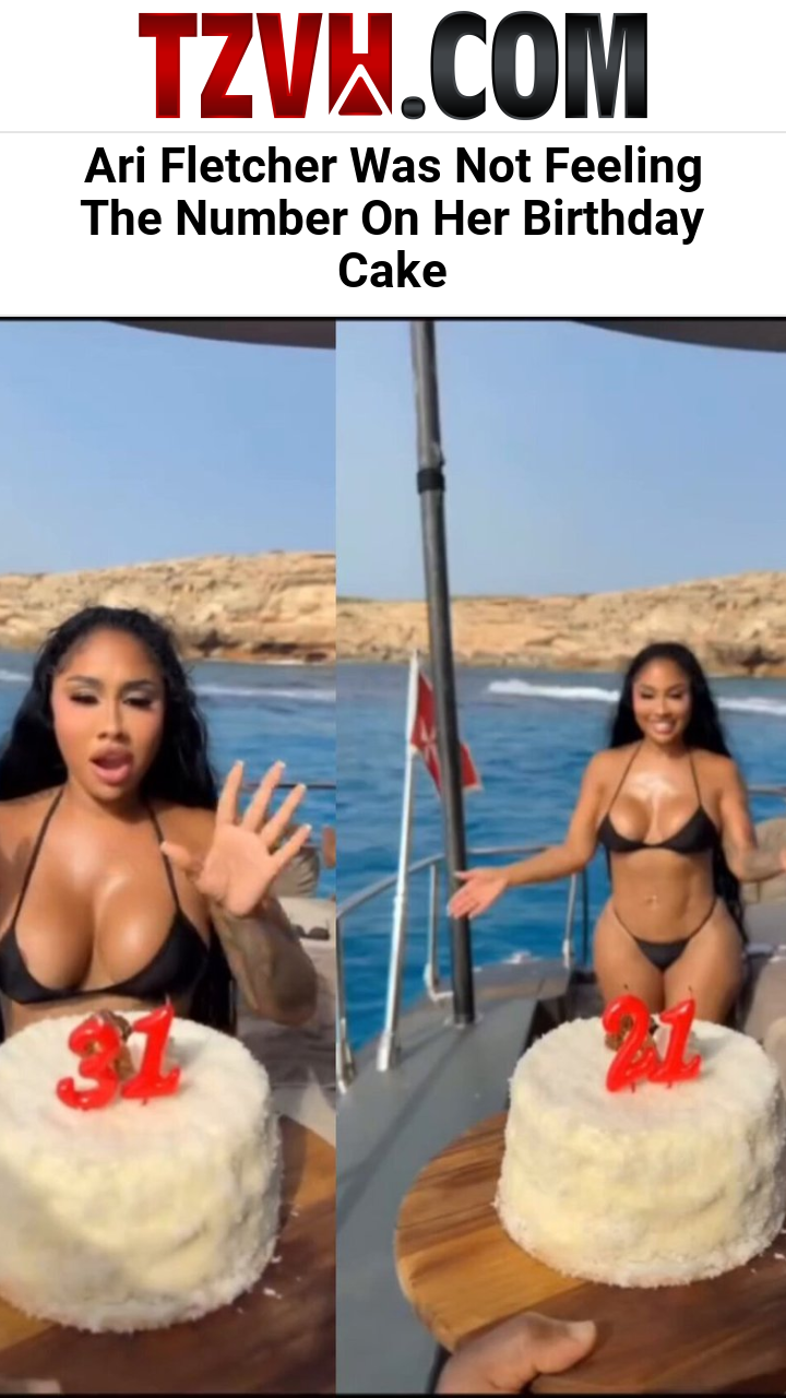 Ari Fletcher Was Not Feeling The Number On Her Birthday Cake