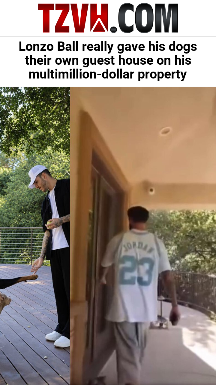 Lonzo Ball really gave his dogs their own guest house on his multimillion-dollar property