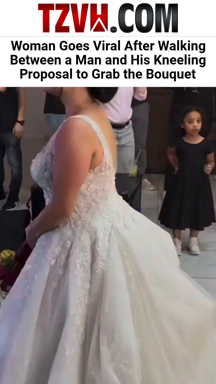 Woman Goes Viral After Walking Between a Man and His Kneeling Proposal to Grab the Bouquet