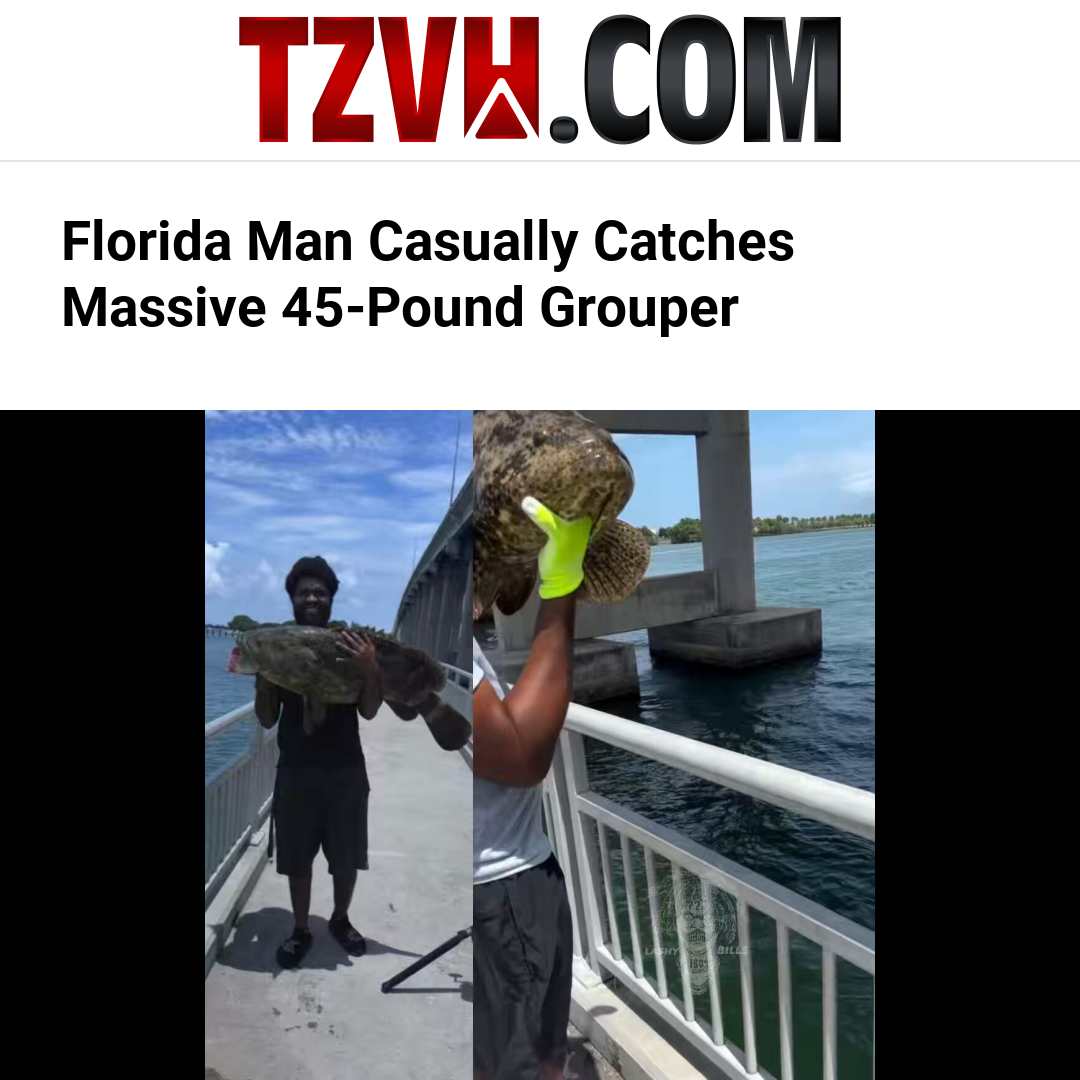 Florida Man Casually Catches Massive 45-Pound Grouper