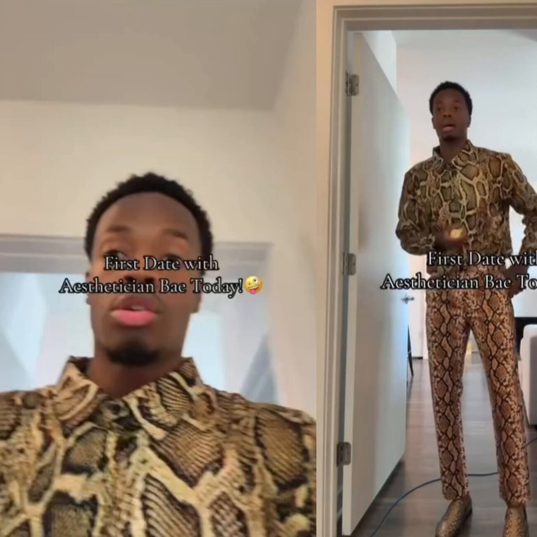 Man Goes Viral After Pulling Up to First Date in Full Snakeskin Outfit