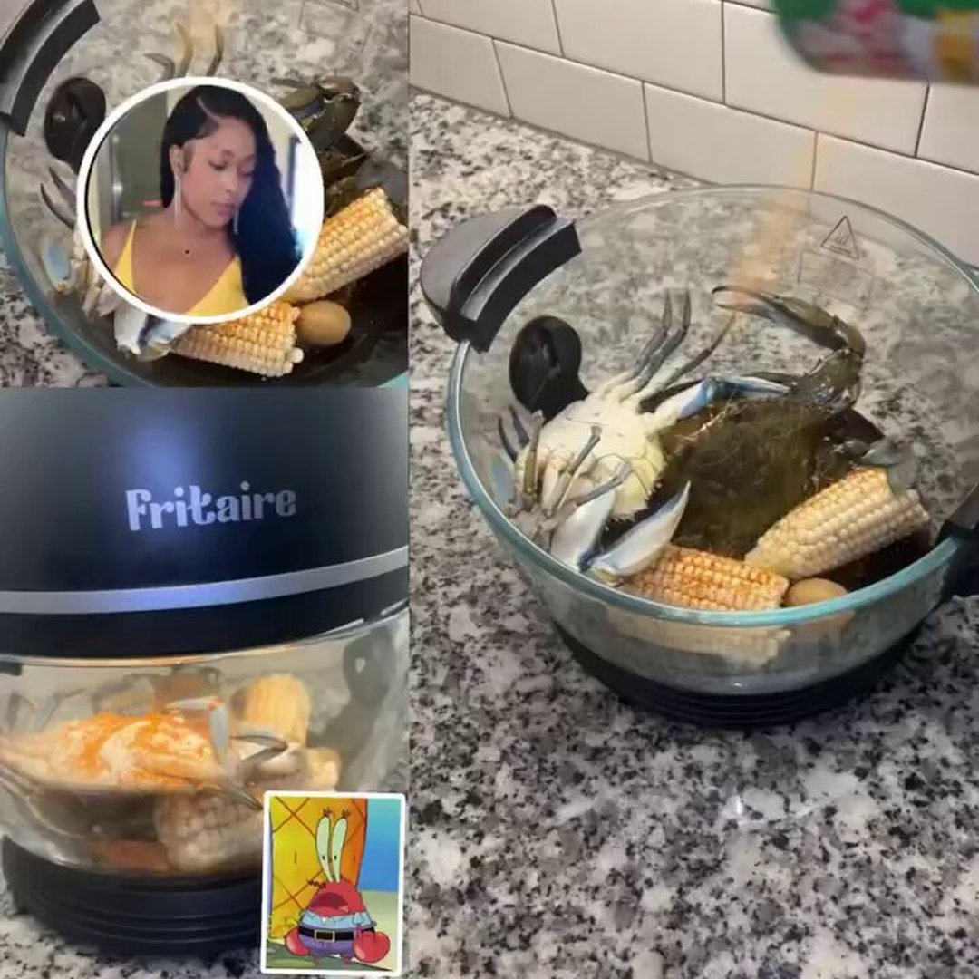 Woman Faces Backlash After Air Frying a Live Crab Instead of Boiling It