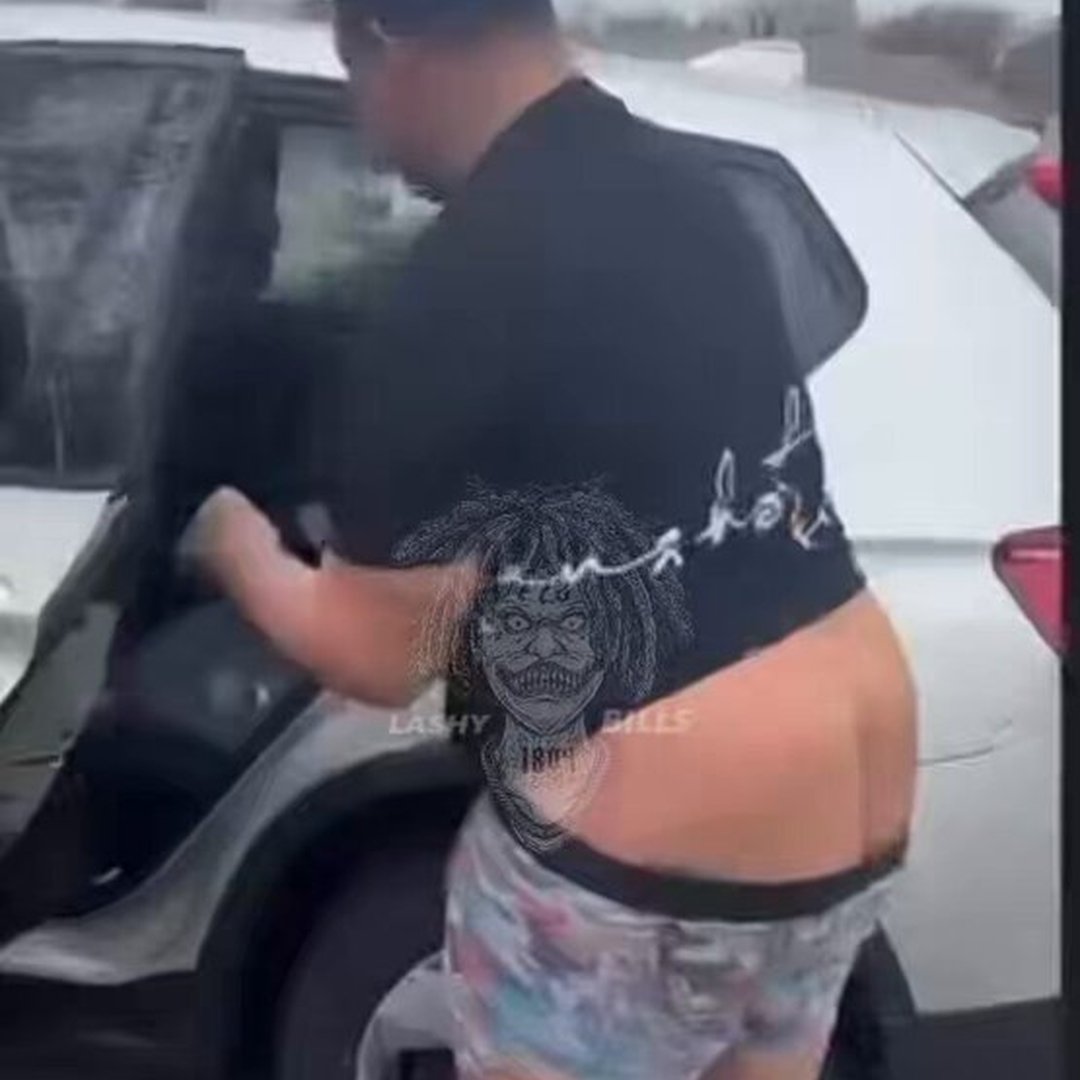 Viral Video Shows Man’s Wardrobe Malfunction During Parking Lot Mishap