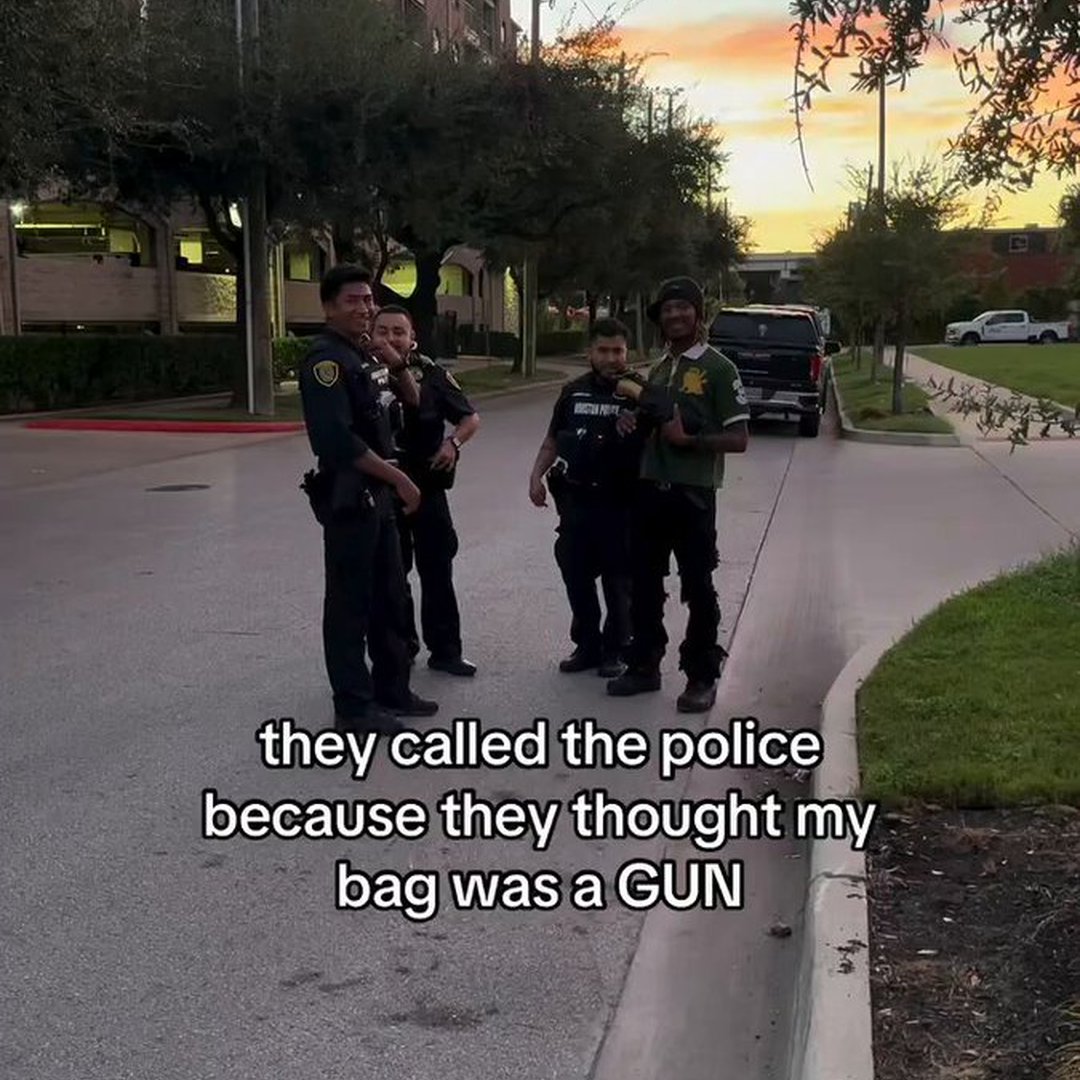 Cops showed up after people claimed man was armed but it was only a bag