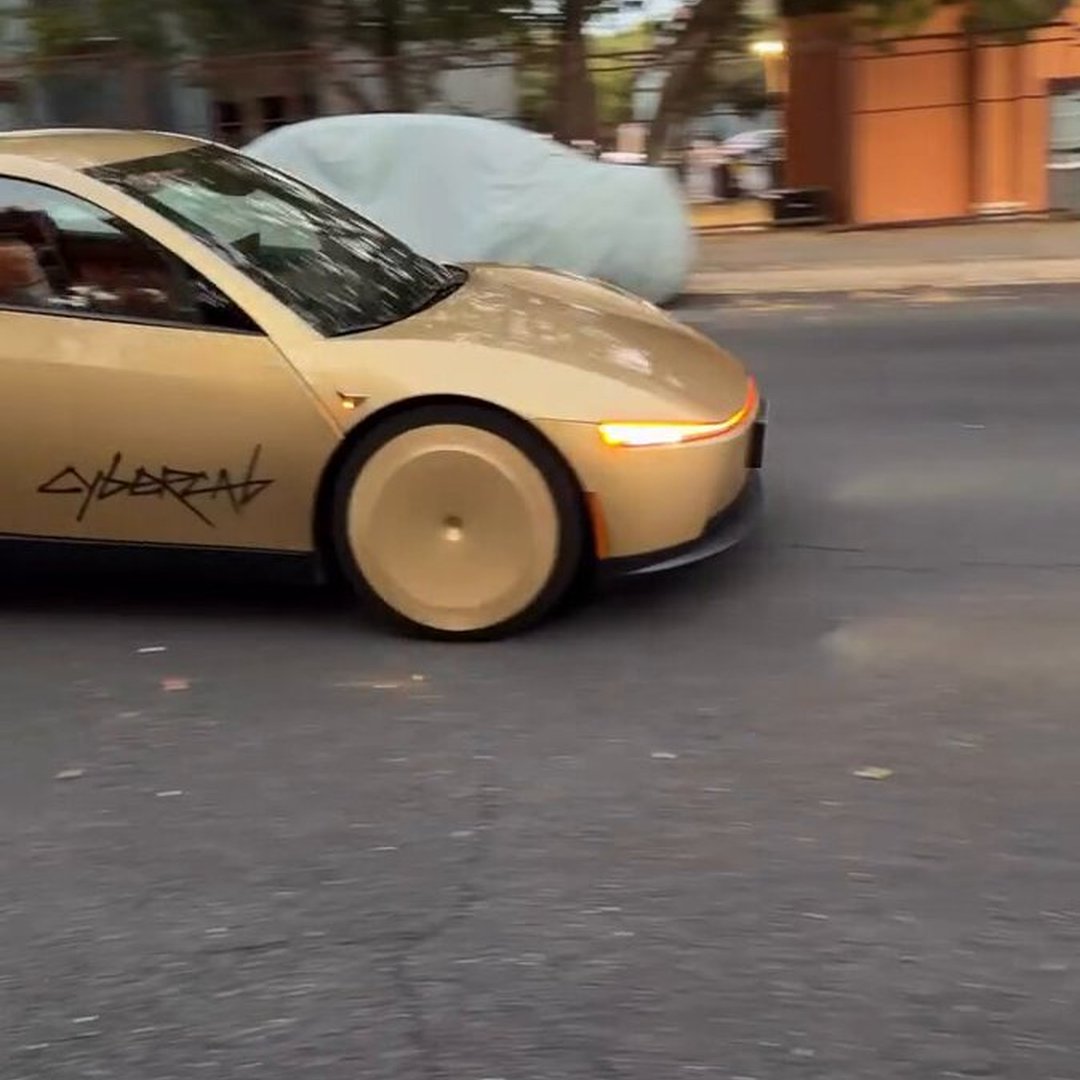 The new Cybercab is now on the streets!