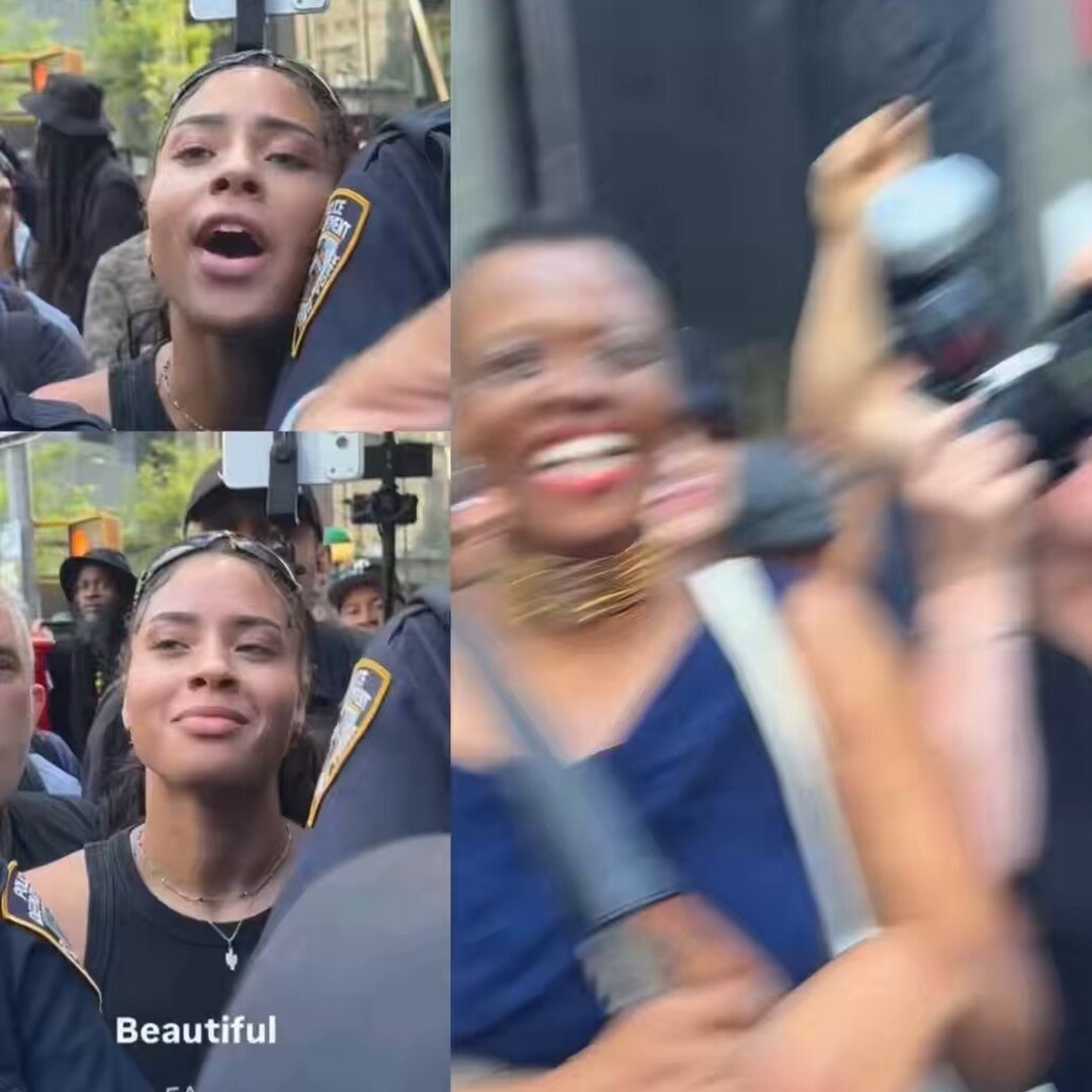 Protester Tries to Stay Mad, But Crowd’s Compliments Make Her Break Character