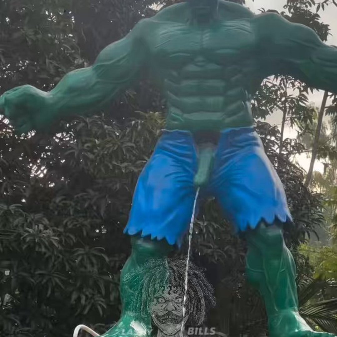 Man in Philippines Shows Off One-of-a-Kind Incredible Hulk Statue