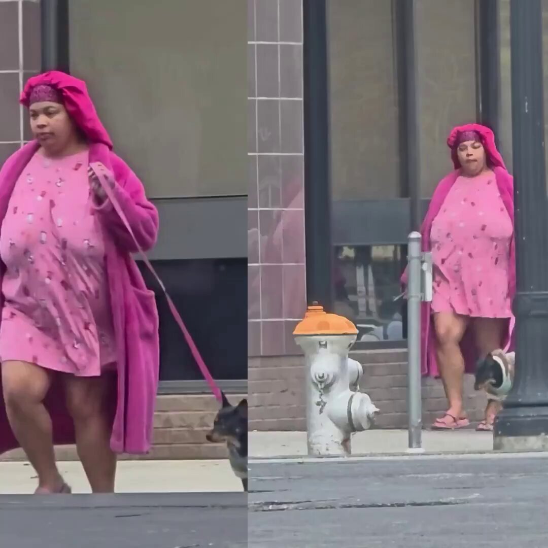 Woman Goes Viral for Her Outfit While Walking Her Dog
