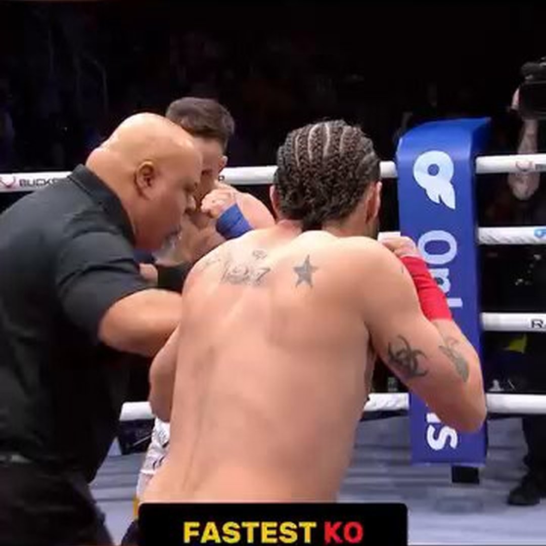 He got Knocked out into crisscrossed applesauce
