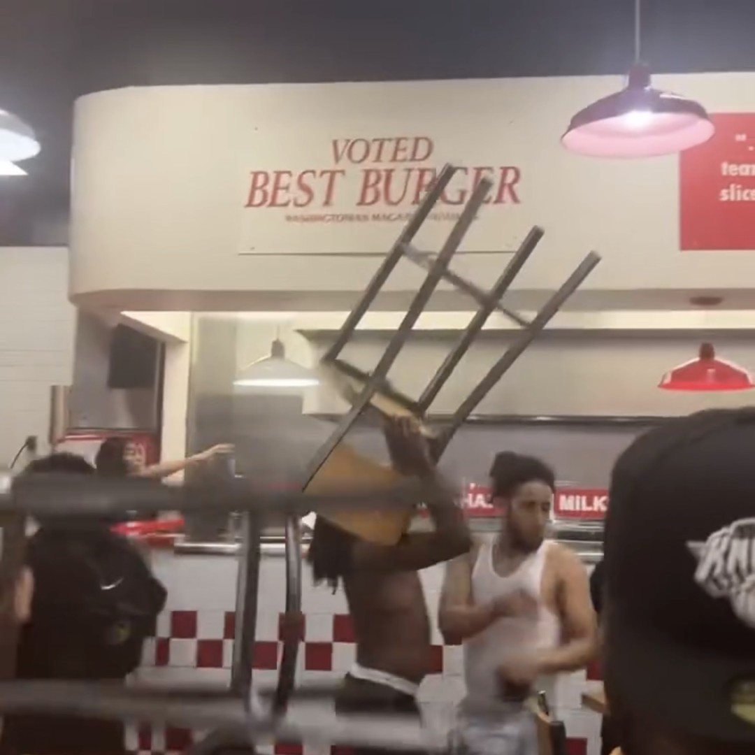 Chaos at Five Guys as Employee Attacked by Mob of Patrons