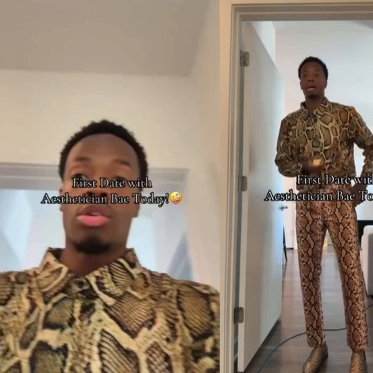 Man Goes Viral After Pulling Up to First Date in Full Snakeskin Outfit
