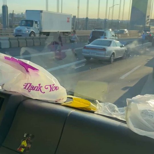 Man Seen Punching Woman Following Freeway Collision
