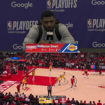 Marcus Smart speaks on his love for taking charges after playing big-time defense in the series win!