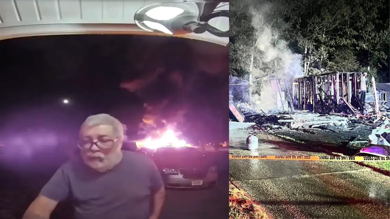 Home Suddenly Explodes, Killing 2 People, Caught By Doorbell Cameras