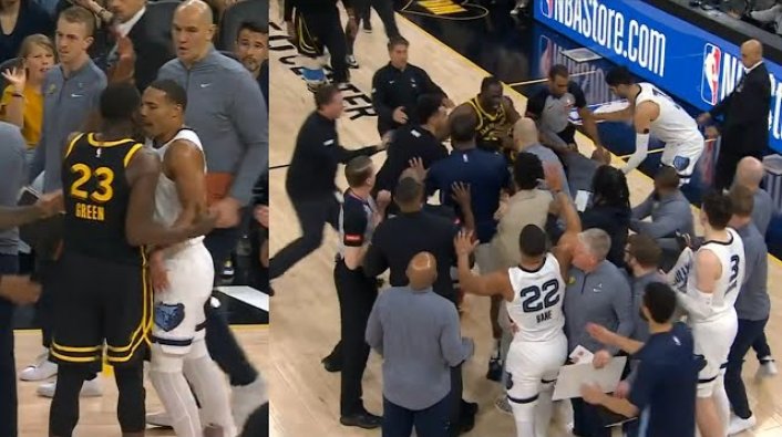 Draymond Green Sparks Brawl with Grizzlies, Memphis Head Coach Taken Out in Scuffle