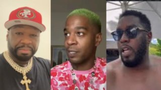 50 Cent Reacts to Kid Cudi Accusing Diddy of Torching His Porsche with Molotov Cocktail