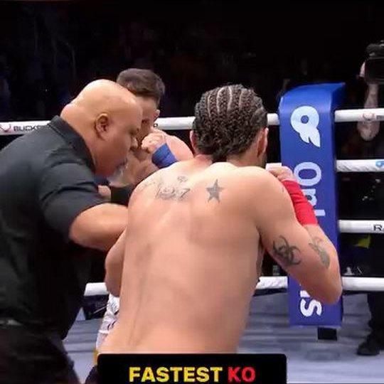 He got Knocked out into crisscrossed applesauce