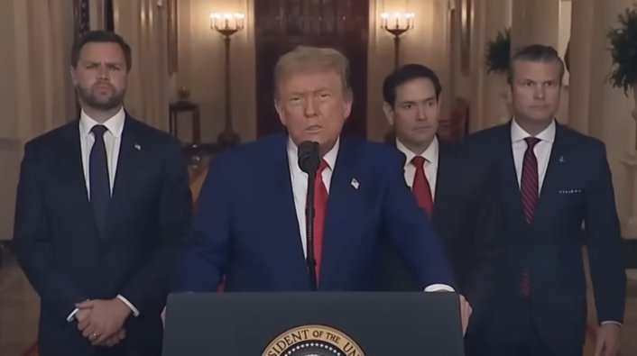 Trump Declares Success in Reducing Middle East Threat After "Obliterating" Iranian Nuclear Sites