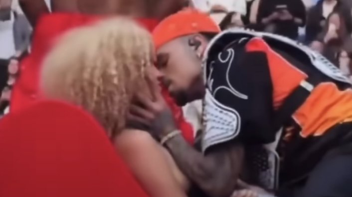 Chris Brown Shocks Concertgoers By Passionately Kissing Fan During His Show